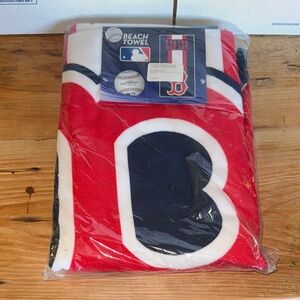 Red and White Boston Red Sox Beach Towel